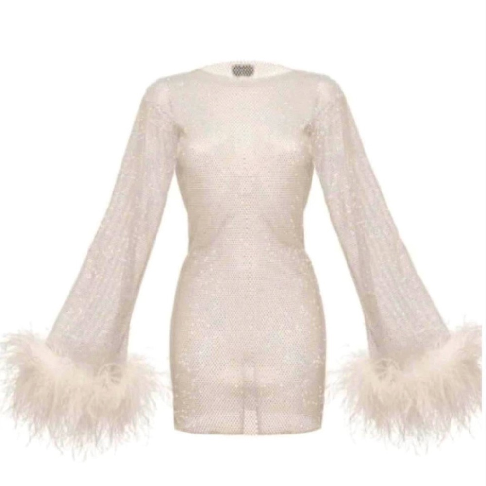 NEVER WORN Givona Rhinestone Embellished Mini Dress